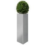 Fioriera da Giardino Triangolare 30x26x75 cm in Acciaio Zincato