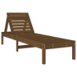 Lettino Prendisole Ambra 199,5x60x74 cm Legno Massello di Pino