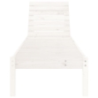 Lettino Prendisole Bianco 199,5x60x74 cm Legno Massello di Pino