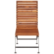 Lettino Prendisole con Gambe in Acciaio Legno Massello Acacia