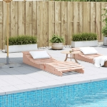 Lettino Prendisole 205x60x31,5 cm in Legno Massello di Douglas