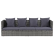 Lettino da Giardino Grigio 200x60 cm in Polyrattan