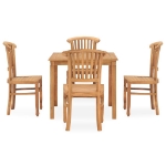 Set da Pranzo da Giardino 5 pz in Legno Massello di Teak