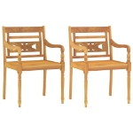 Set da Pranzo per Giardino 3 pz in Legno Massello di Teak