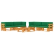 Set Salotto Pallet 6 pz Marrone Ambra Legno di Pino Impregnato
