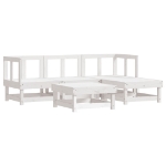 Set Salotto da Giardino 5 pz in Legno Massello di Pino Bianco