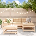 Set Salotto da Giardino 5 pz in Legno Massello di Pino