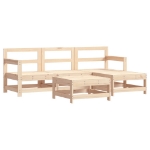 Set Salotto da Giardino 5 pz in Legno Massello di Pino