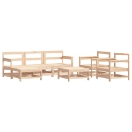 Set Salotto da Giardino 7 pz in Legno Massello di Pino