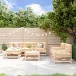 Set Salotto da Giardino 7 pz in Legno Massello di Pino