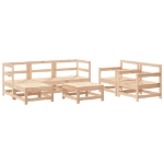 Set Salotto da Giardino 7 pz in Legno Massello di Pino