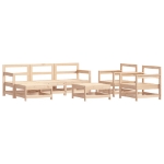 Set Salotto da Giardino 7 pz in Legno Massello di Pino