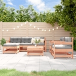 Set Salotto da Giardino 7 pz in Legno Massello di Douglas