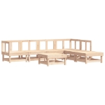 Set Salotto da Giardino 7 pz in Legno Massello di Pino