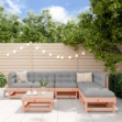 Set Salotto da Giardino 7 pz in Legno Massello di Douglas