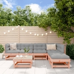 Set Salotto da Giardino 7 pz in Legno Massello di Douglas