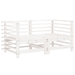 Set Salotto da Giardino 6 pz Bianco in Legno Massello di Pino