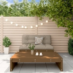 Set Salotto da Giardino 2 pz ambra in Legno Massello di Pino