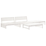 Set Salotto da Giardino 4 pz Bianco in Legno Massello di Pino