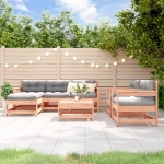 Set Salotto da Giardino 7 pz in Legno Massello di Douglas