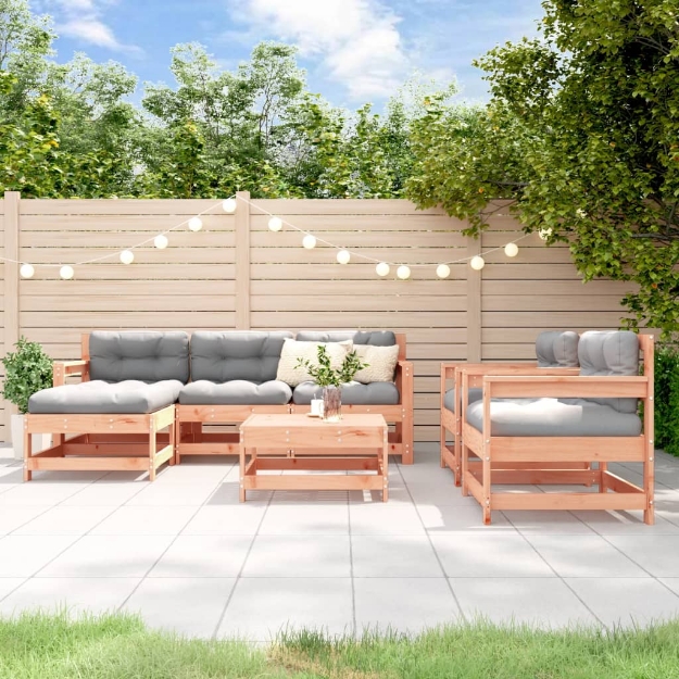 Set Salotto da Giardino 7 pz in Legno Massello di Douglas