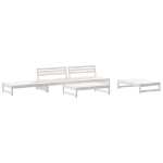 Set Salotto da Giardino 5 pz Bianco in Legno Massello di Pino