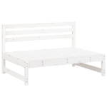 Set Salotto da Giardino 5 pz Bianco in Legno Massello di Pino