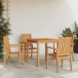Set da Pranzo per Giardino 5 pz in Legno Massello di Teak