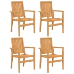 Set da Pranzo per Giardino 5 pz in Legno Massello di Teak