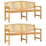 Set da Pranzo per Giardino 3 pz in Legno Massello di Teak