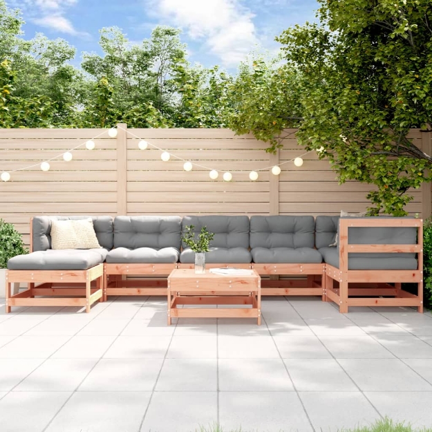 Set Salotto da Giardino 8 pz in Legno Massello di Douglas