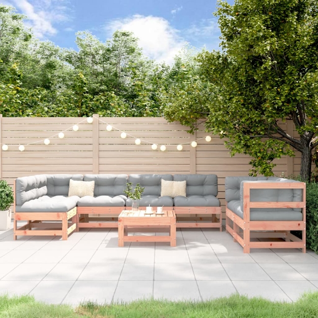 Set Salotto da Giardino 8 pz in Legno Massello di Douglas