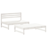 Set Salotto da Giardino 2 pz Bianco in Legno Massello di Pino