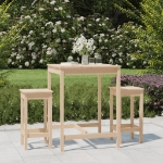 Set Bar da Giardino 3 pz in Legno Massello di Pino