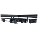 Divani da Giardino su Pallet 4 pz Neri in Legno