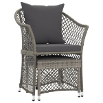 Set di Divani da Giardino 2 pz con Cuscini in Polyrattan Grigio
