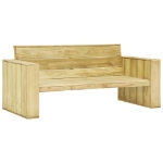 Set Divani da Giardino 4 pz in Legno di Pino Impregnato