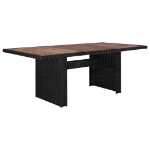 Set da Pranzo da Giardino 9 pz in Polyrattan Nero