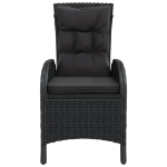 Set da Pranzo da Giardino 11 pz in Polyrattan Nero