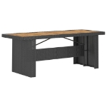 Set da Pranzo da Giardino 11 pz con Cuscini in Polyrattan Nero