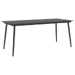 Set da Pranzo da Giardino 9 pz Nero