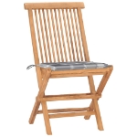 Set da Pranzo Giardino Pieghevole 3 pz Cuscino Massello di Teak