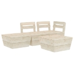 Set Divani da Giardino su Pallet 4 pz in Legno Abete Impregnato