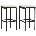 Set Bar da Giardino 3 pz con Cuscini Nero