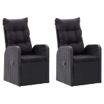 Set Mobili da Pranzo per Giardino 5 pz Nero