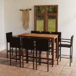 Set Bar da Giardino 9 pz Marrone