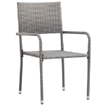 Set Mobili da Pranzo per Giardino 3 pz Grigio