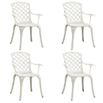 Set da Bistrot 5 pz in Alluminio Pressofuso Bianco