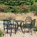 Set da Bistrot 5 pz in Alluminio Pressofuso Nero
