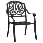 Set da Bistrot 5 pz in Alluminio Pressofuso Nero